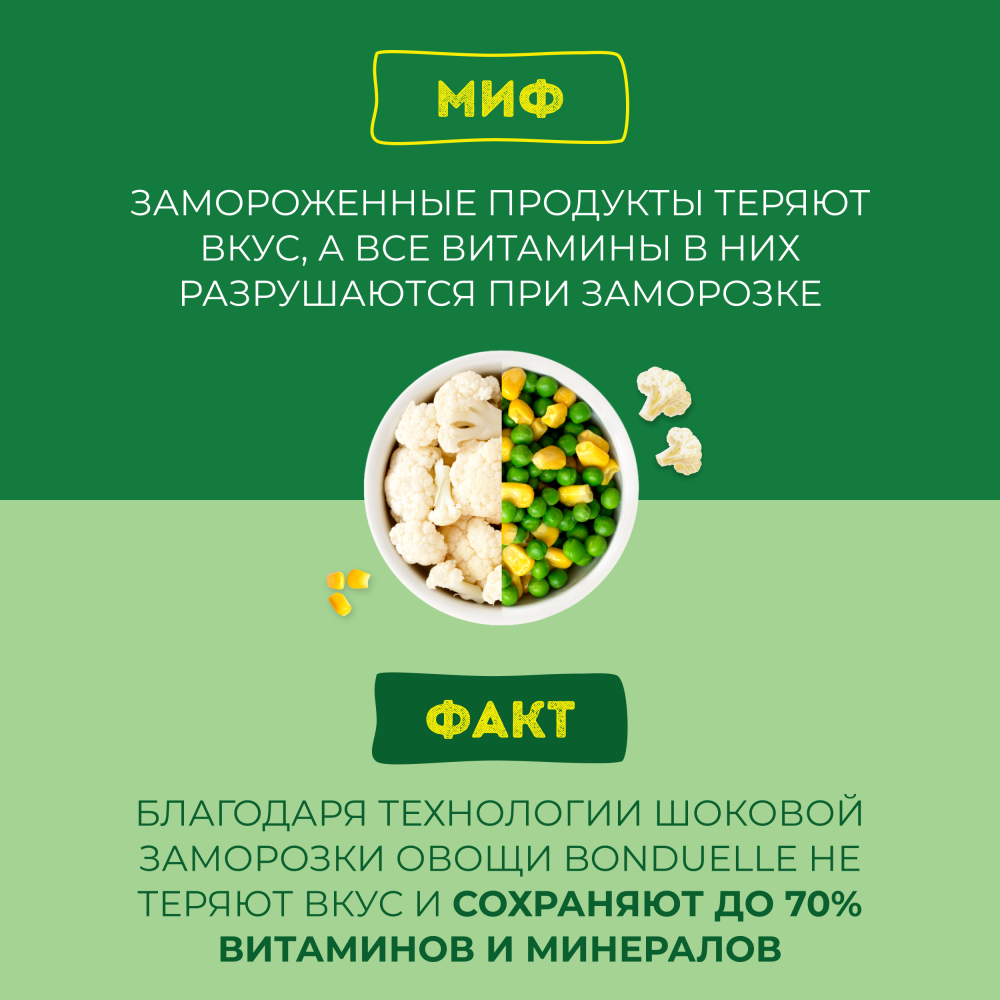 Цветная капуста Бондюэль замороженная, 400 г