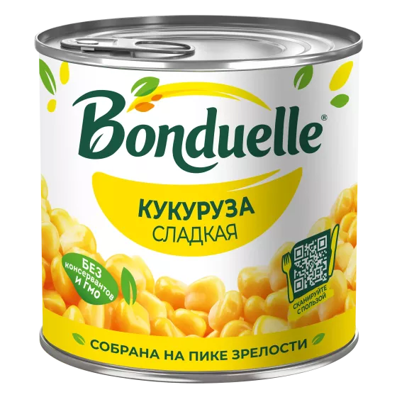 Кукуруза консервированная Bonduelle, сладкая, 340 г