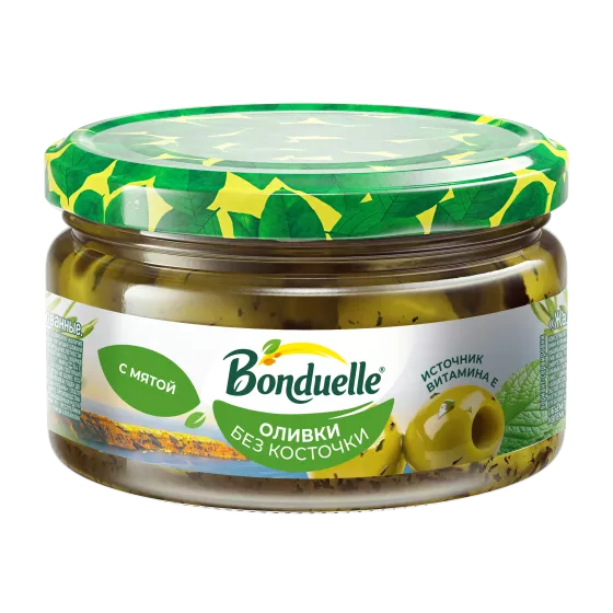 Bonduelle danaksiz zaytun, yalpizli, 200 g