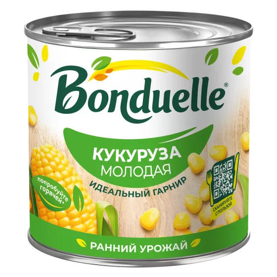 Bonduelle konservalangan makkajo‘xori, yosh, 340 g